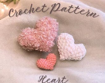 Heart Crochet Pattern PDF | Valentine's Day Amigurumi gift, Handmade toy, Plush heart