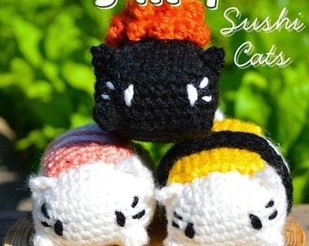 Sushi Cat Crochet Pattern | Amigurumi Toy Tutorial (PDF)