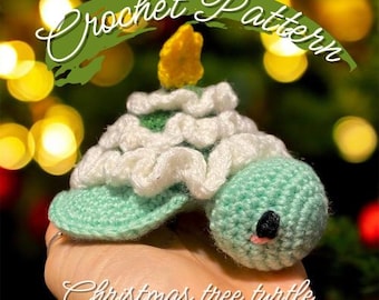 Crochet Christmas Tree Turtle Pattern | Amigurumi Toy (PDF)