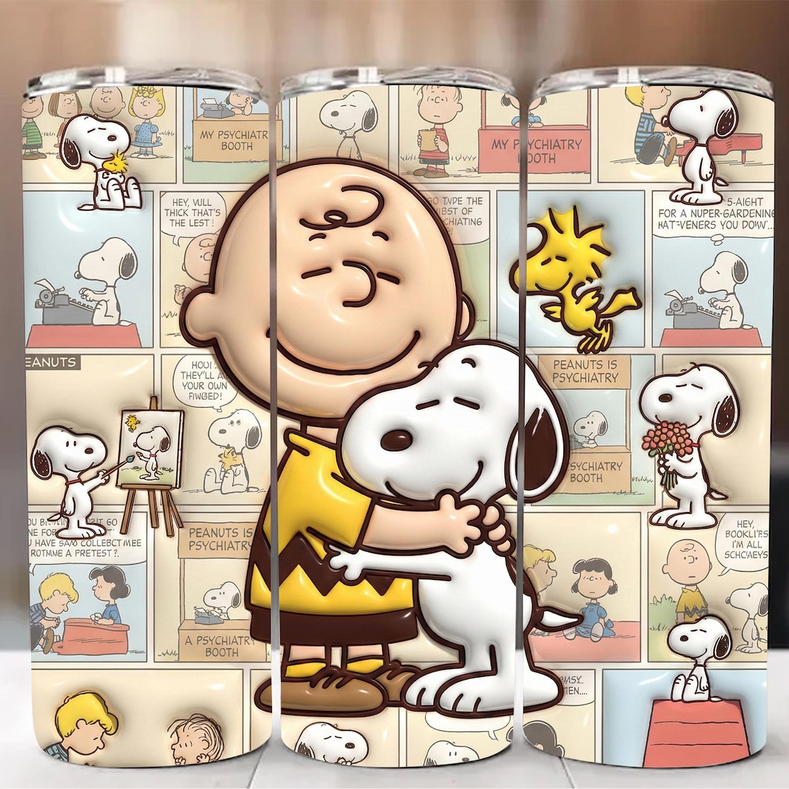 Snoop Comic Hug PNG Cute Snoop and Charlie Brown Peanuts Love Retro ...