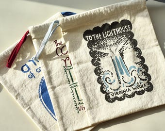 Washed Cotton Book Case: Virginia Woolf “To the Light House”