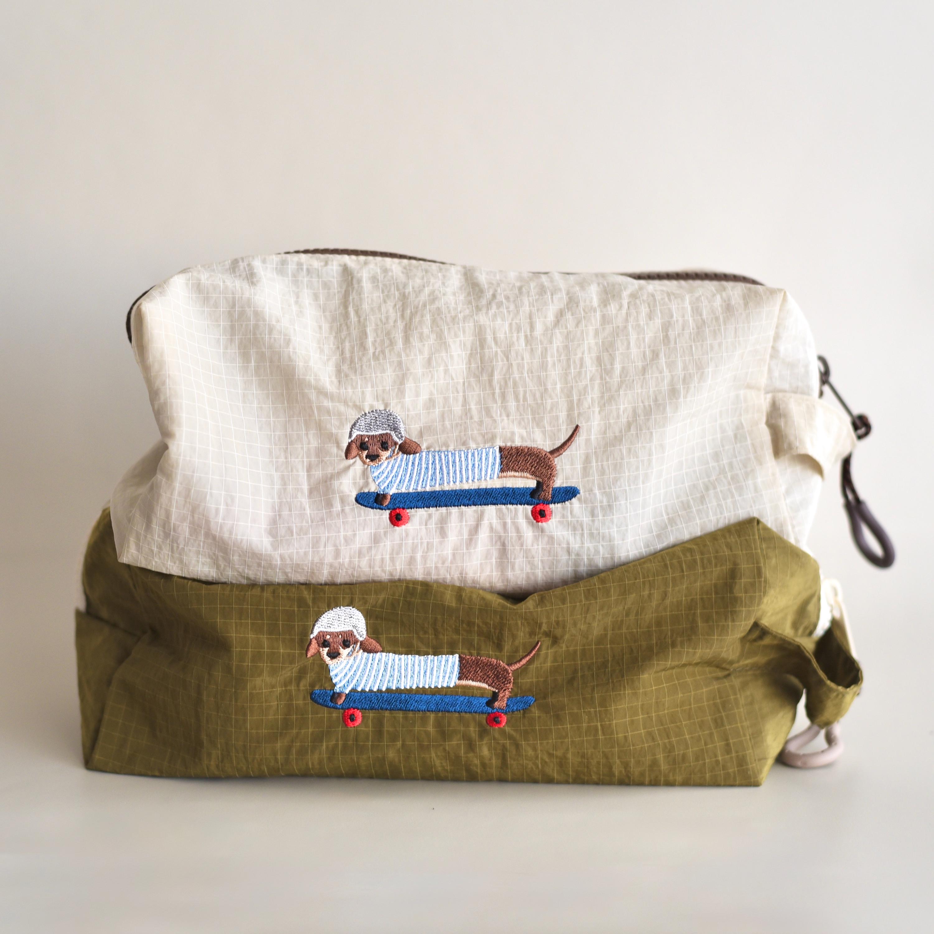 Showudesigns Kosmetiktasche – Dackel-Motiv, Aus PU-Leder, 21,5x14,5 Cm, Vielseitig