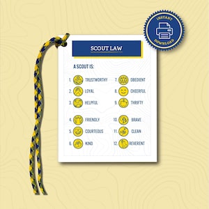 DIGITAL FILE for Scout Law & Scout Oath Card - Etsy