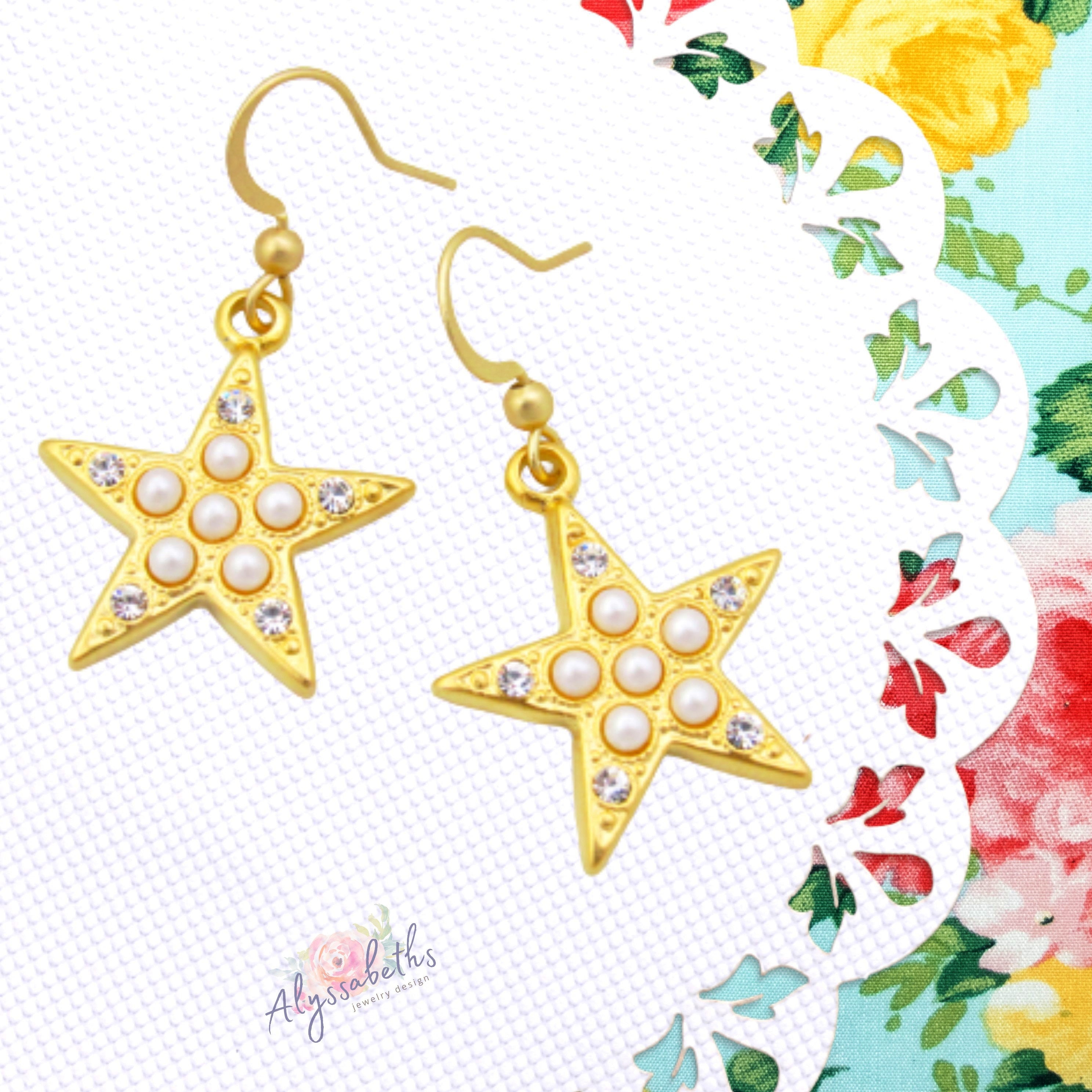 Rhinestone Pearl Paved Cocktail Dangle Earrings main image 1
