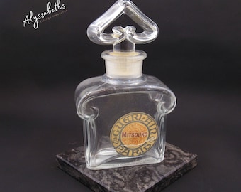 Vintage Art Deco French Baccarat Guerlain Mitsouko Perfume Bottle 4 1/4" Tall