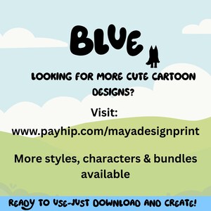 Blue Dog PNG SVG Bundle Clipart Cartoon Cricut