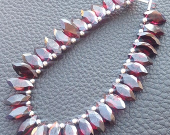 5 Matched pair of Gorgeous Item,10X10mm NATURAL RED GARNET Faceted Cut Trillion Briolettes,Best Matched Pairs