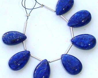 4 Matched Pair,AAA Quality 16x10mm, LAPIS Lazuli Smooth Pear Shape Briolettes, Gorgeous Item.