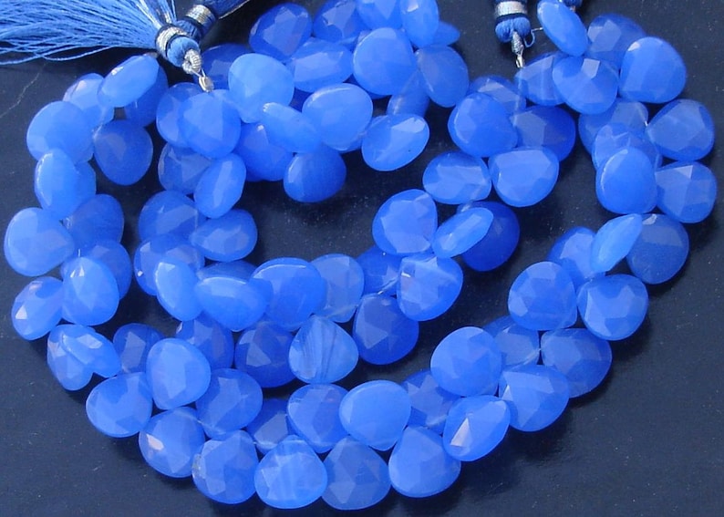 Blue Chalcedony beads 7 to 14mm long
