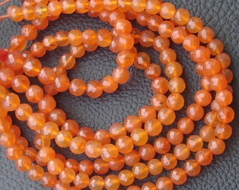 14 Inch Long Strand,Superb CARNELIAN Micro Faceted Balls Beads,5.5-6mm size,Great Item at Low Price