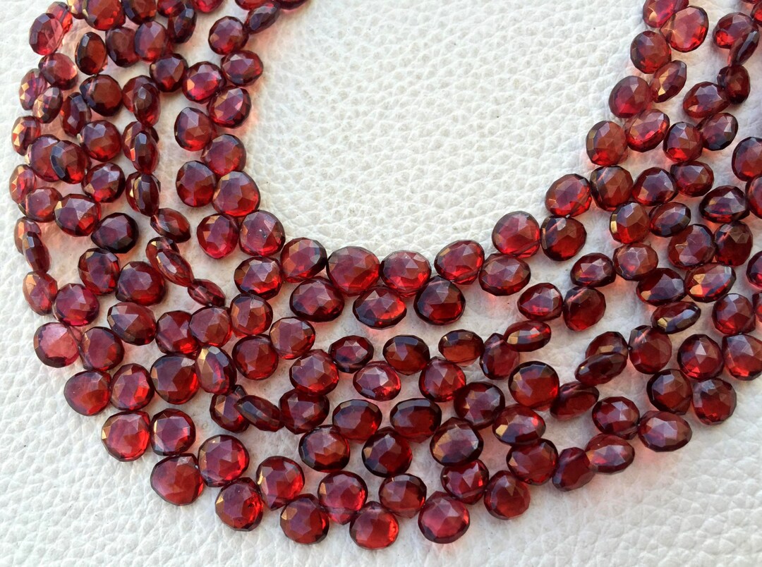 8 Inches, SUPERB Very- Very-finest AAAAA Quality, PYROPE Red Garnet ...