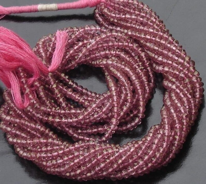 Machine Cut Quality Full Strand. Latest Arrival MYSTIC RHODOLITE Pink Quartz Full 14 inch Strand Of Manufacturer Price Rondells