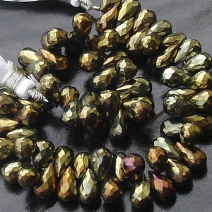 New Arrival,Truly Rare MYSTIC SPINAL Micro Faceted Drops Shaped Briolettes,AAA Quality,Great Item