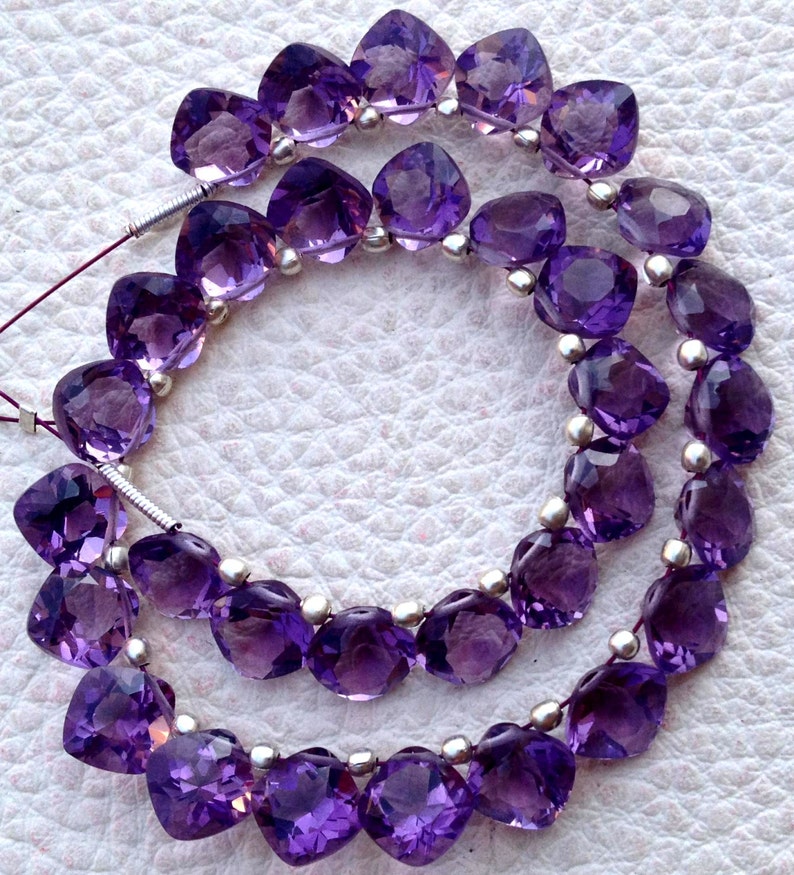 Brand New Full 6 Inch Strand AMETHYST PURPLE QUARTZ Faceted Etsy