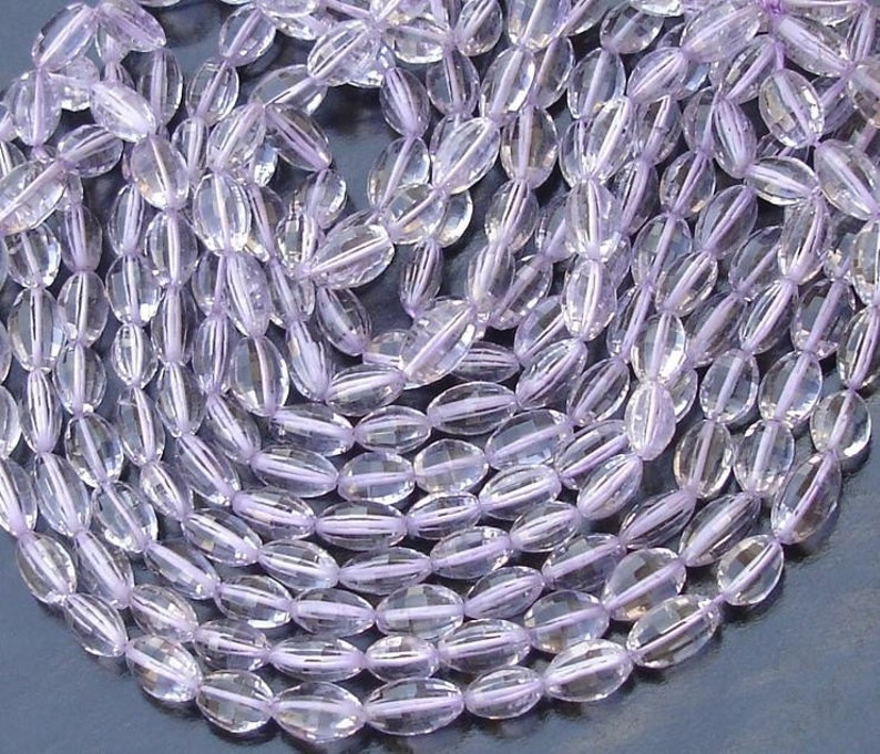 12 Strand,Superb-Finest PINK AMETHYST Faceted Oval Shape Nuggets,9-10mm size Long aprx.Great Item