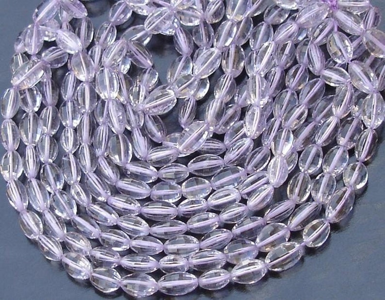 12 Strand,Superb-Finest PINK AMETHYST Faceted Oval Shape Nuggets,9-10mm size Long aprx.Great Item