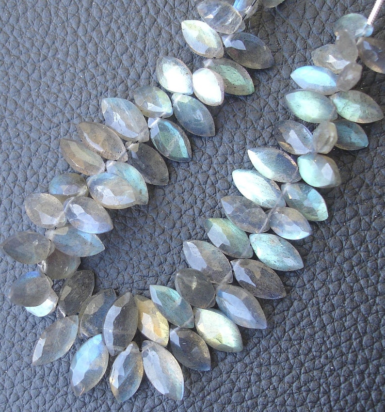 6 Inch Long Strand,Very-Very,Finest Blue Flashy Labradorite Faceted MARQUISE Shaped Briolettes 10-12mm Long size,Promotional Price