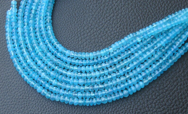 5 Strand Blue Chalcedony Turquoise Necklace