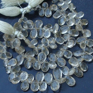 1/2 Strand,GOLDEN RUTILATED QUARTZ Faceted Pear Shape Briolettes, 7-10mm Size,Great Quality at Low Price