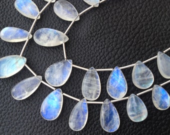 GIANT SIZE, New Arrival, Blue flashy Rainbow moonstone SMOOTH Pear shaped briolettes 14-18mm