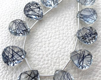 4 Matched Pairs, SUPER Doublet Quartz Faceted Cut Heart Shape Briolettes,14x12mm Size,Finest Item.Amazing Item.