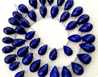 10 Inch Strand, AAA Quality Lapis Lazuli Faceted Drops Briolettes,12-14mm size,Amazing Item at Low Price,Promotional Price