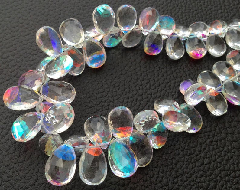 Brand New 1/2 Strand FIRE RAINBOW Moonstone Quartz Faceted Etsy