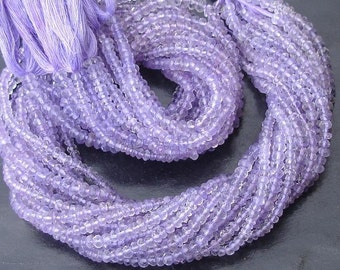 Latest Arrival, PINK AMETHYST ,Full 14 inch Strand Of Manufacturer Price Rondells , Machine Cut Quality Full 14 Inch Long Strand.