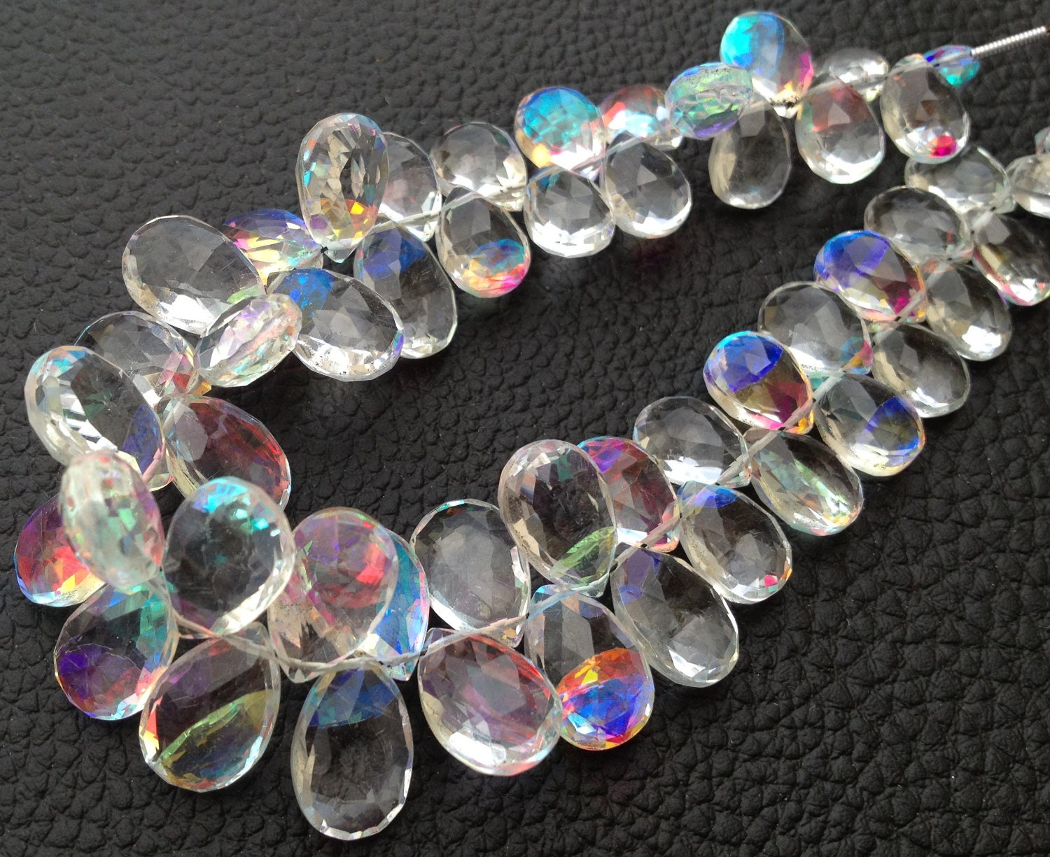 Brand New 1/2 Strand FIRE RAINBOW Moonstone Quartz Faceted Etsy