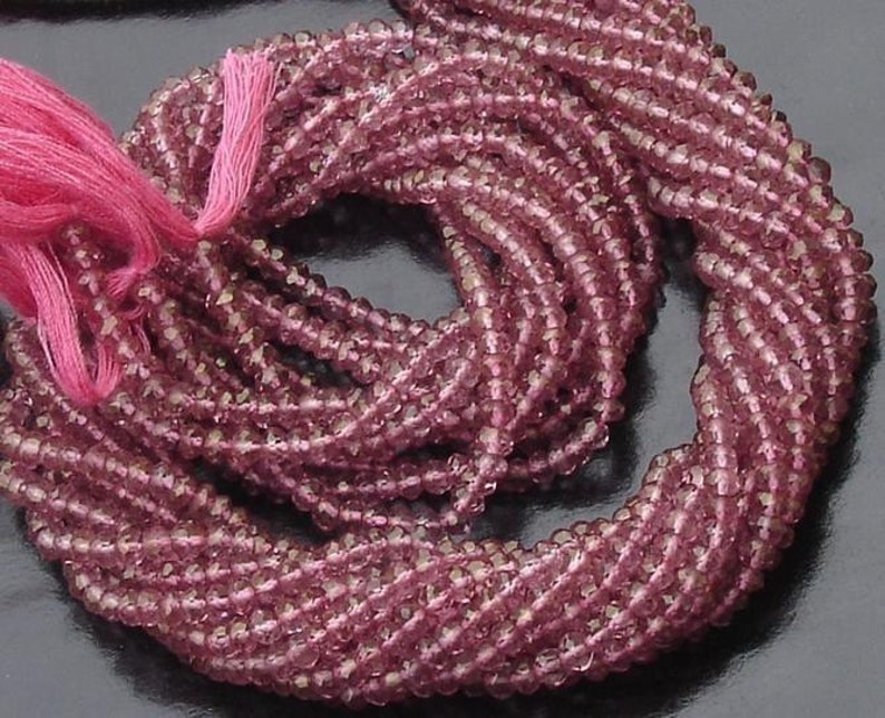 Machine Cut Quality Full Strand. Latest Arrival MYSTIC RHODOLITE Pink Quartz Full 14 inch Strand Of Manufacturer Price Rondells