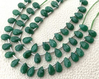 Superb Quality,Natural Dyed EMERALD Faceted Pear 8x5mm Size,5 Matched Pairs,Finest Quality Faceted Pear.