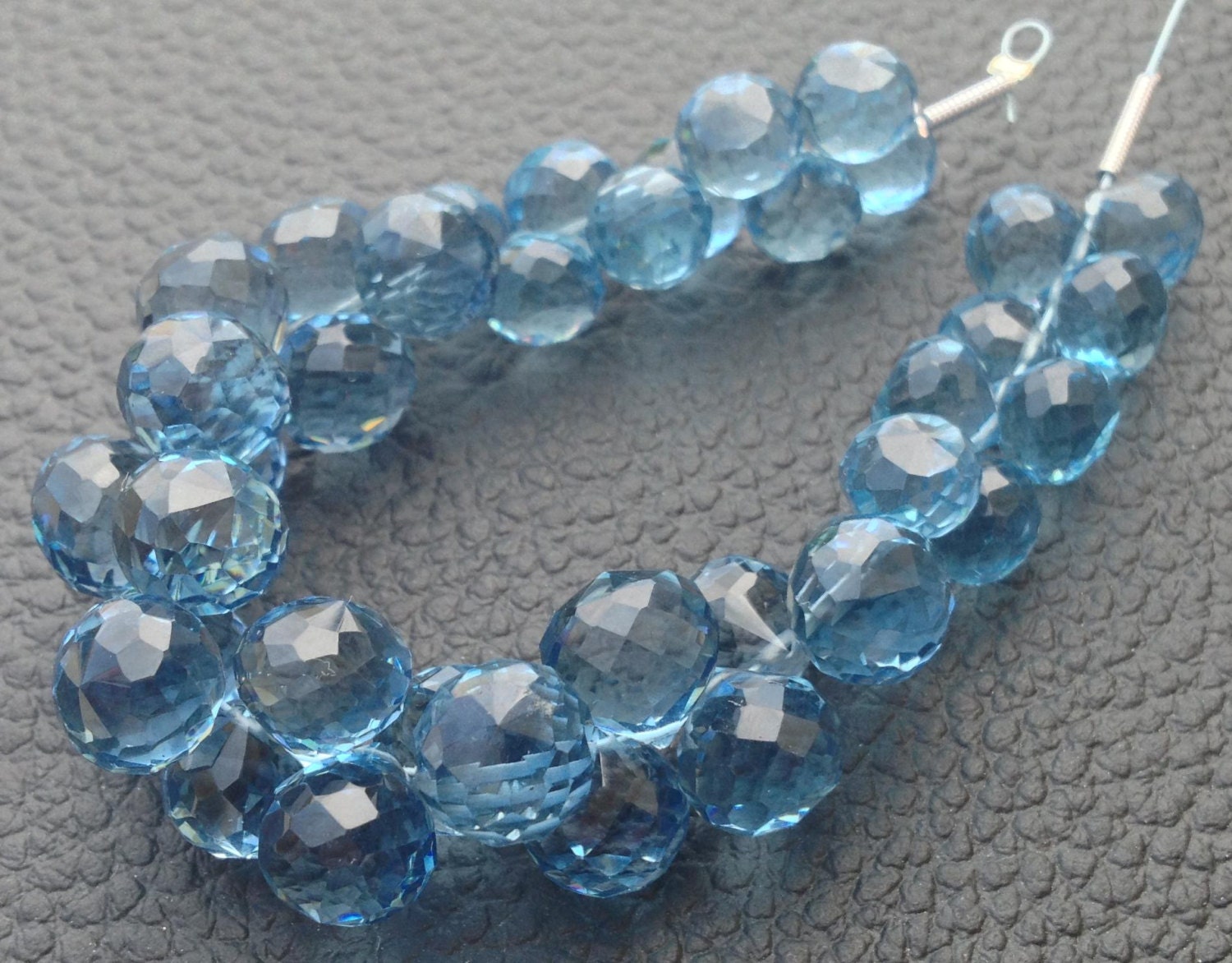 Full 8 Inch Long Strand LONDON BLUE Quartz Micro Faceted - Etsy