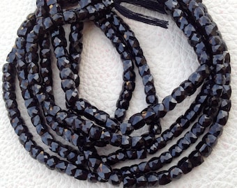 Brand New, Full 14 inch Strand,BLACK SPINAL Faceted 3d Box,4.5-5mm size,Amazing Quality Superb Item