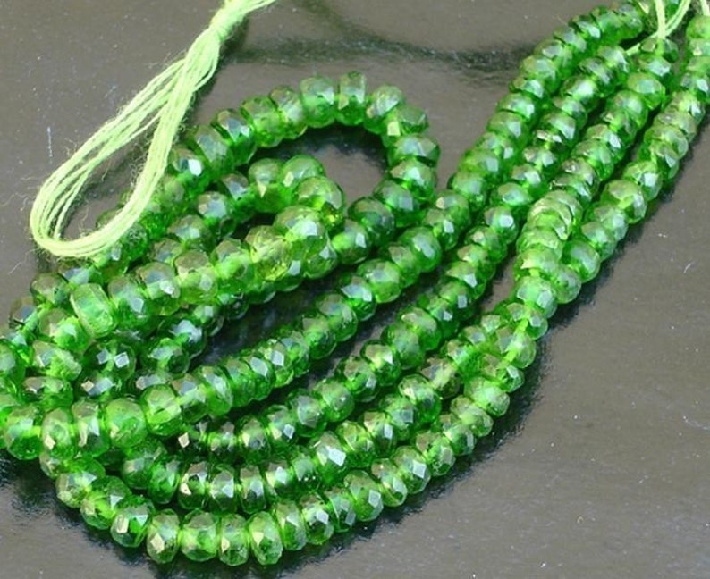 4-4.5mm Best Price 16 inches Long Strand 16 Inch,Very-Very,Finest Quality,Gorgeous Item AAA CHROME DIOPSIDE Micro Faceted Rondells