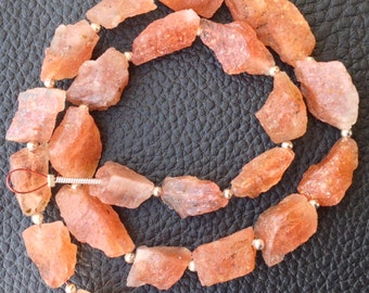 Brand New, Amazing SUNSTONE Hammered Rock Nuggets FULL Drilled ,12-14mm,Full 8 Inch Strand,Amazing Rare Item