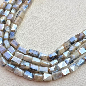 Brand New, Full 8 Inch Strand, Rare Moss SILVERITE Faceted Nuggets Briolettes,9-10mm Amazing Item at Low Price