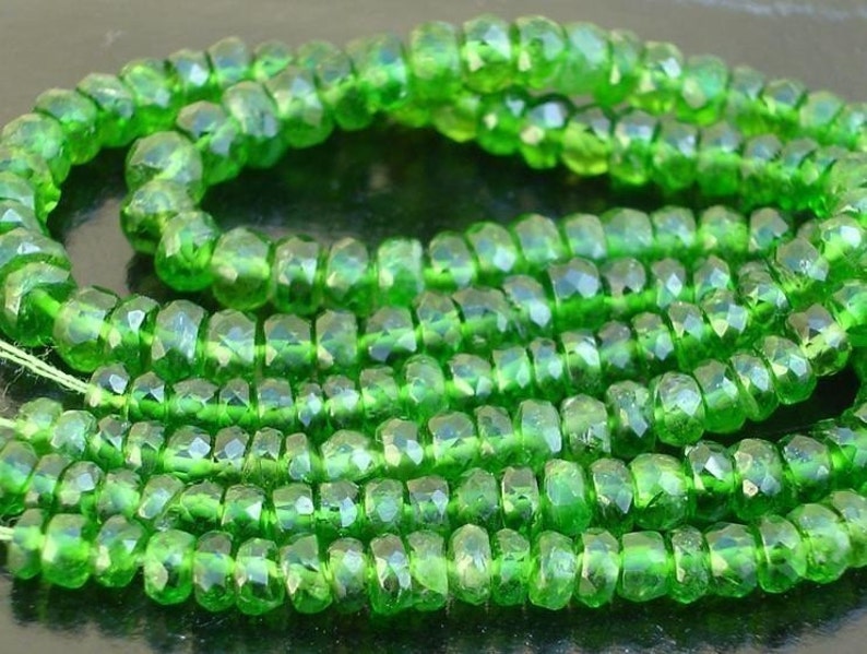 4-4.5mm Best Price 16 inches Long Strand 16 Inch,Very-Very,Finest Quality,Gorgeous Item AAA CHROME DIOPSIDE Micro Faceted Rondells