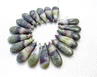 Brand New, 2 Matched Pairs,Natural Dragon Blood Jasper Smooth Pear Shape Briolettes,30x10mm Size,Amazing Rare Item.