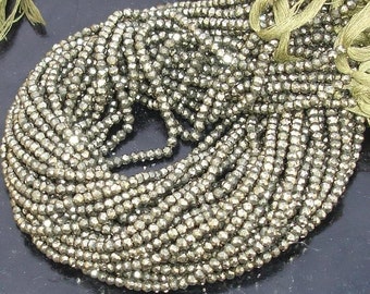 Latest Arrival, PYRITE,Full 14 inch Strand Of Manufacturer Price Rondells , Machine Cut Quality Full 14 Inch Long Strand