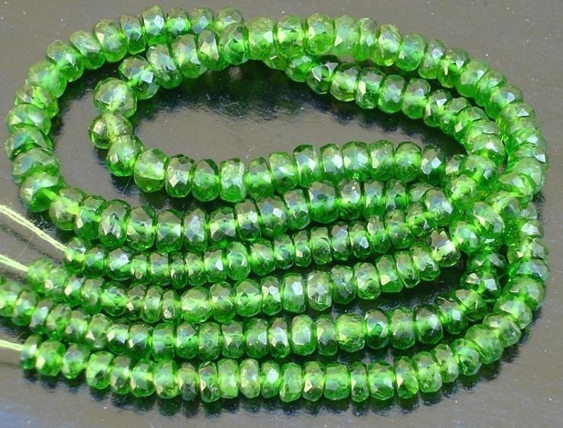 4-4.5mm Best Price 16 inches Long Strand 16 Inch,Very-Very,Finest Quality,Gorgeous Item AAA CHROME DIOPSIDE Micro Faceted Rondells