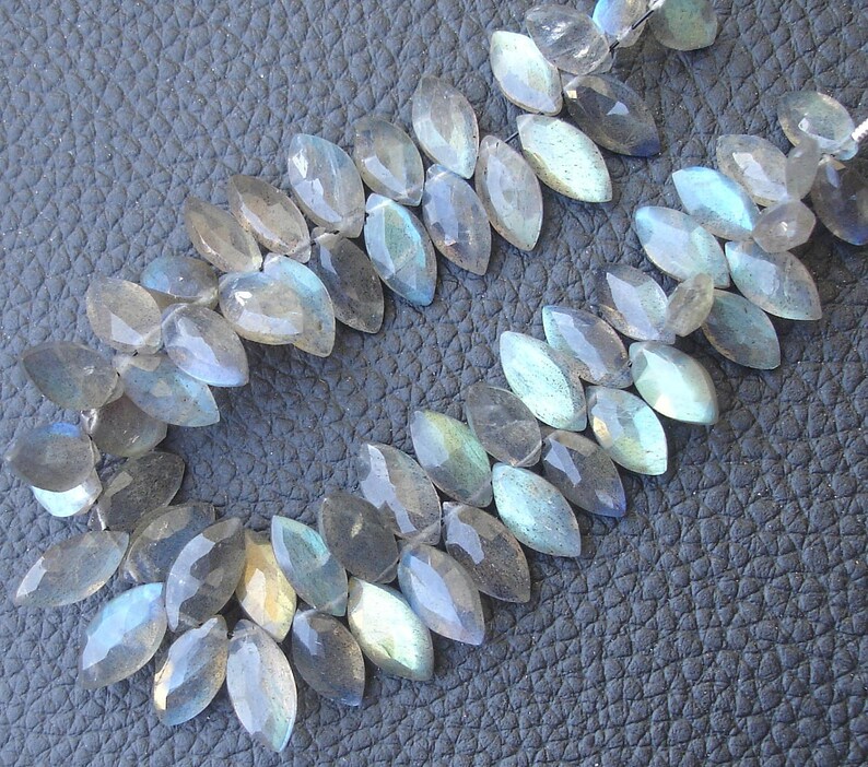 6 Inch Long Strand,Very-Very,Finest Blue Flashy Labradorite Faceted MARQUISE Shaped Briolettes 10-12mm Long size,Promotional Price