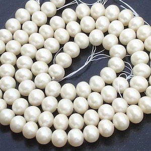 10mm Round, 1/2 Strand,Truly Rare natural Fresh Water Pearl Smooth Round Balls Beads,Finest Quality at Low price