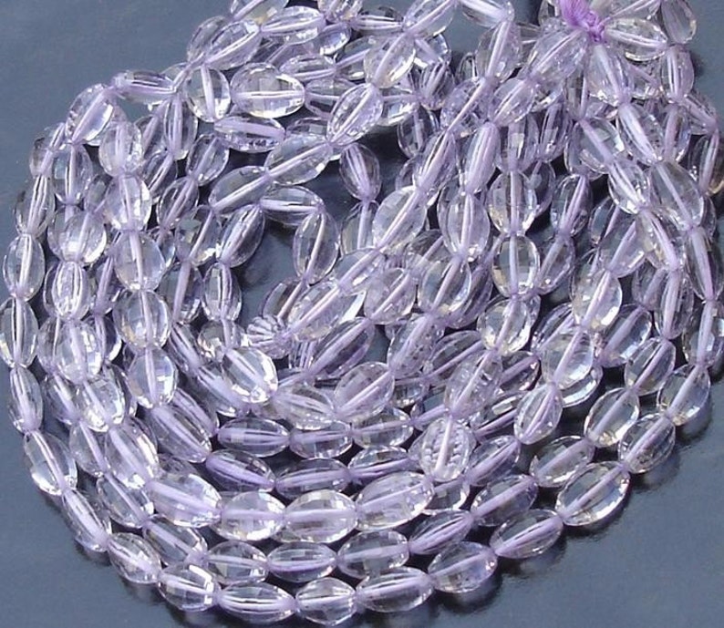 12 Strand,Superb-Finest PINK AMETHYST Faceted Oval Shape Nuggets,9-10mm size Long aprx.Great Item