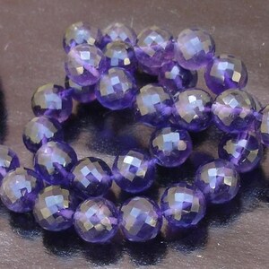 8MM, African Amethyst Micro faceted Round Balls, 15 Pieces of Balls,Grogeous Item at Lowest Price