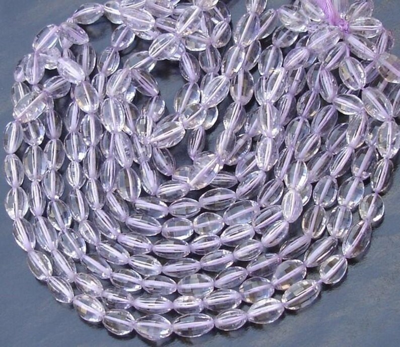 12 Strand,Superb-Finest PINK AMETHYST Faceted Oval Shape Nuggets,9-10mm size Long aprx.Great Item