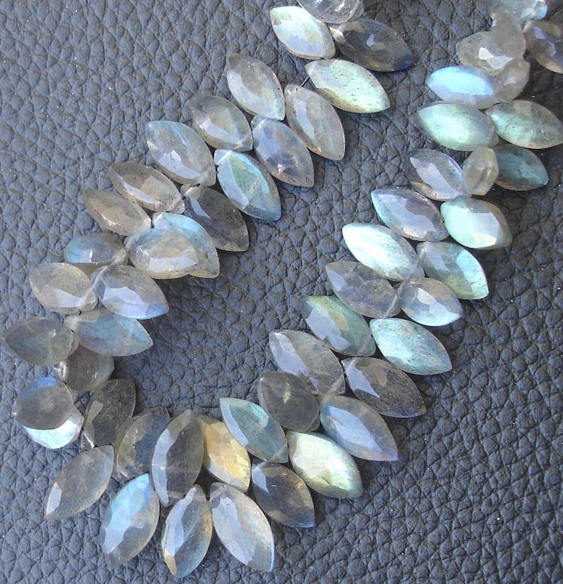 6 Inch Long Strand,Very-Very,Finest Blue Flashy Labradorite Faceted MARQUISE Shaped Briolettes 10-12mm Long size,Promotional Price