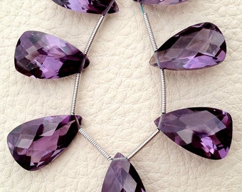 3 Matched pairs, Superb New COLOR CHANGE ALEXANDRITE Quartz Faceted Pyramid Shape Briolettes, 16x10mm Size,Finest Item