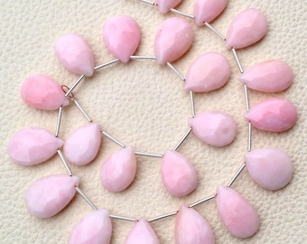 Brand New, Amazing Quality PERUVIAN Pink OPAL Faceted Pear Briolettes, 15-20mm Long,Great Quality at Low Price