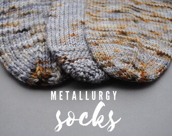 METALLURGY SOCKS ~ E-book Collection of Sock Knitting Patterns PDF