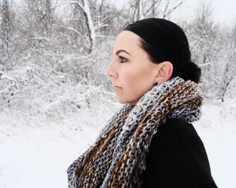 WHITEOUT Knitting Pattern PDF Bulky Weight Shawl